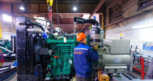 Монтаж дизельного генератора